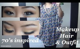 { 70's Inspired } Makeup, Hair, and Outfit!