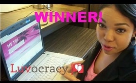Luvocracy $50 Giveaway WINNER!