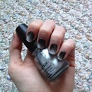 black metallic ombré nails 