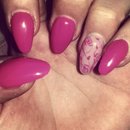 Fucsia Nails/Nail Art/Nails/Pink Roses