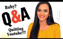 Q&A - Am I Pregnant? Wedding Pic, Quitting Youtube , Depression & More | CheezzMakeup