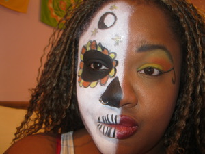 Yes, my first attempt at a sugar skull!  9/12