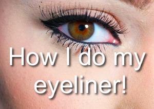so i know this isnt the best picture of my eyeliner or lashes def not lashes but I did a tutorial on how I do my liner since I got a request its easy if you are interested! 
http://www.youtube.com/watch?v=xr_G6Fd1dP8