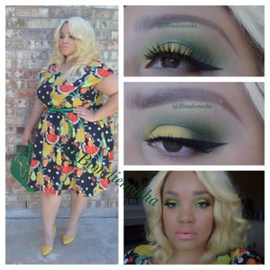 Follow me @Blondiemocha on Instagram for more looks!! ❤️❤️



One Fine Fruit Salad... 🍎🍍🍊


I began by using Urban Decay eyeshadow primer as a base. 

Eyes - 
Overgrown (Mac Cosmetics, upper eye, LE)
Eyeshadow 59 (Inglot, upper eye and crease) 
Eyeshadow 474 (Inglot, lid)
Humid (Mac Cosmetics, crease, LE)
Eyeshadow 418 (Inglot, outer V and outer crease)
Ego (Mac Cosmetics, crease, LE)

Brows - Anastasia Beverly Hill Brow Wiz in Soft Brown. 

Lashes - House of lashes Noir Fairy

Lips - Babette Lipstick by Limecrime  

Clothing - 
Outfit is from Modcloth 
Shoes - Target
Purse - Charming Charlie's