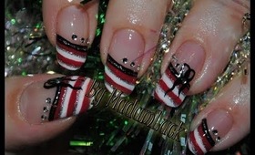 Wearable Candy Cane Nail Art Tut +Collab with BeenaBop