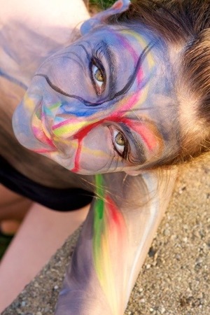 I was just fooling around with some paints and makeup when I created this idea!
