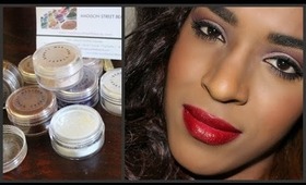 Madison street Beauty eye shadow Pigments Review | Bold eye & bold berry red lips makeup tutorial
