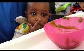 Josie tries peas