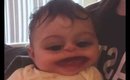 Cute baby babble with snapchat filter