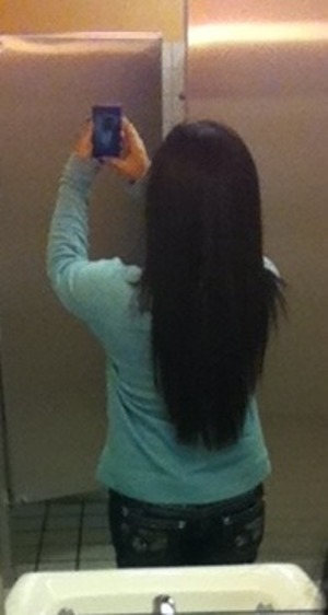 My hair after I cut it