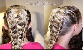 Weaved Triple Dutch Braid/ Pulled Braids