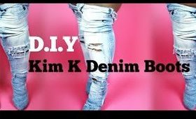 ♡ D.I.Y Kim K Over the Knee Boots !! Super Easy