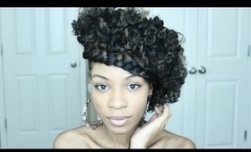 Natural Hair Style: Goddess Braid Updo using Kanekalon Hair