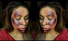 Burns, Wounds Tutorial WITHOUT Latex or Putty | Halloween Makeup | TheRaviOsahn