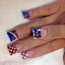 4th of July nails.