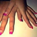 Nails Pink & Black 