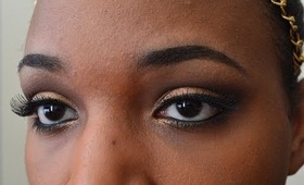Holiday Golden Eyes and Easy Hair Tutorial