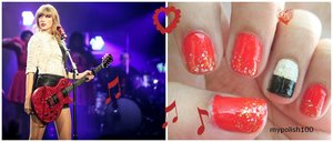 https://www.youtube.com/watch?v=EDEOPxHCkwI
http://mypolish100.blogspot.in/2014/06/taylor-swift-red-tour-inspired-nails.html