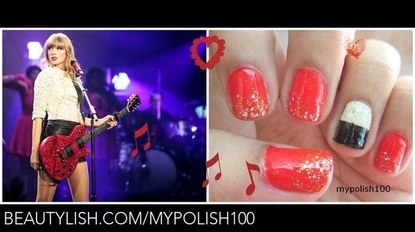 Taylor Swift Red Tour Inspired Nails!!!! | mypolish M.'s (mypolish100)  Photo | Beautylish