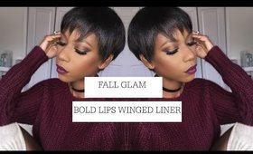 Fall Glam Lip and Winged Liner