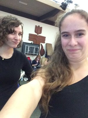 My friend grabbed my phone and started taking selfies behind my back at theater practice a couple days ago...