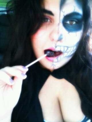 halloween look:) used nothing but shadows and liquid eye liner.. all products used where from a drug store:) 