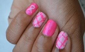 Pink Nails for Breast Cancer Awareness Month