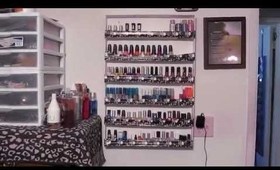 Homemade nail polish rack