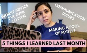 5 THINGS I LEARNED IN NOVEMBER