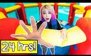 24 Hours In A Bounce House Challenge!