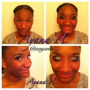 Hello my lovely ladies!
This is a VERY simple nighttime look! Enjoy! ♡
Follow me on Instagram as well. @aayana__
♡ 

Products: 
♡ Maybelline Eye Studio - Sapphire Siren
♡ E. L. F. Eyeshadow in Taupe (it came in one) 
♡ A dark brown color for crease.
♡ E. L. F Black Liquid Liner 
♡ Unforgettable Moments Clear Lip Gloss which I had picked up from Payless! Lol but any clear gloss would work!

P. S. My client did not need/ want foundation! But if I did use some, I recommend using Maybelline Dream Nude Airfoam Foundation! 

Much love,
Ayana H. ♡

