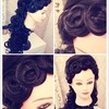 Vintage curls and down do
