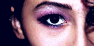 - Used purple, pink and white on the eyelid.
- White eyeshadow to line my eye (as I do not own white eyeliner)
- Black eyeliner
- Falsies :')