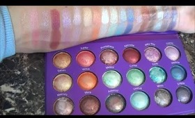 Galaxy Chic Baked Shadow SWATCHES (WET AND DRY!)