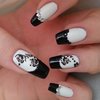 Black and white French manicure