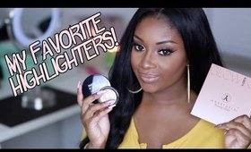 My Favorite Highlighters | Perfect for Deep/Dark Skin | Makeupd0ll