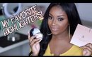My Favorite Highlighters | Perfect for Deep/Dark Skin | Makeupd0ll