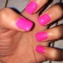 Pink gel nails