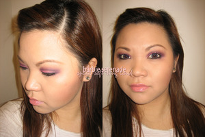 light pinks and purples on my eyes from the cs 88 palette.
