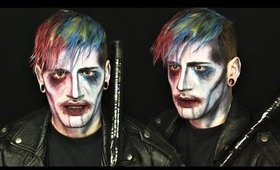 Watercolor Harley Quinn Make Up Tutorial W/ ModeMan