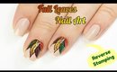 Fall Leaves Nail Art | How To Do Reverse Stamping On A Stamper