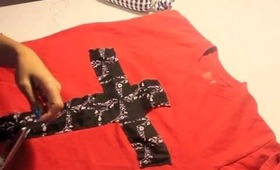 DIY Cross Leopard Tee