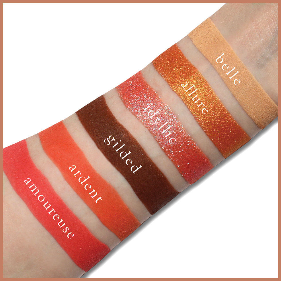 Viseart Fleurette Bisous swatches on light skin