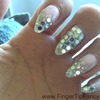 Silver shear pink nails