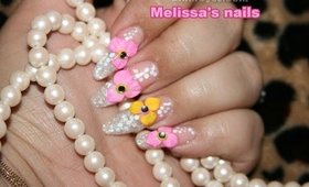 Melissa's Nails Tutorial de Flores 3d 3d flower nail tutorial.