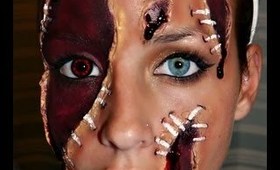 Halloween Series 2012: Shredded Face Makeup Tutorial