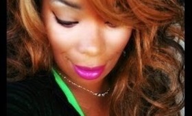 Eyeliner tutorial In Blue line witha pop of color r from Loreal sorry it look black but it blue =)