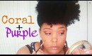 Bright Summer Makeup | Coral and Purple