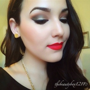 Red lips with ruby woo 