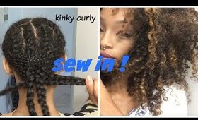 ReDoing My Sewin Kinky Curly Hair !Love Sidora Hair